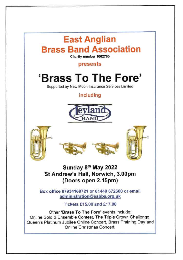 East Anglia Brass Band Association Gala Concert - "Brass to the Fore" @ Norwich