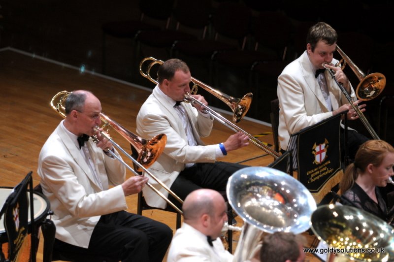 Danny Brooks performing with Leyland Band